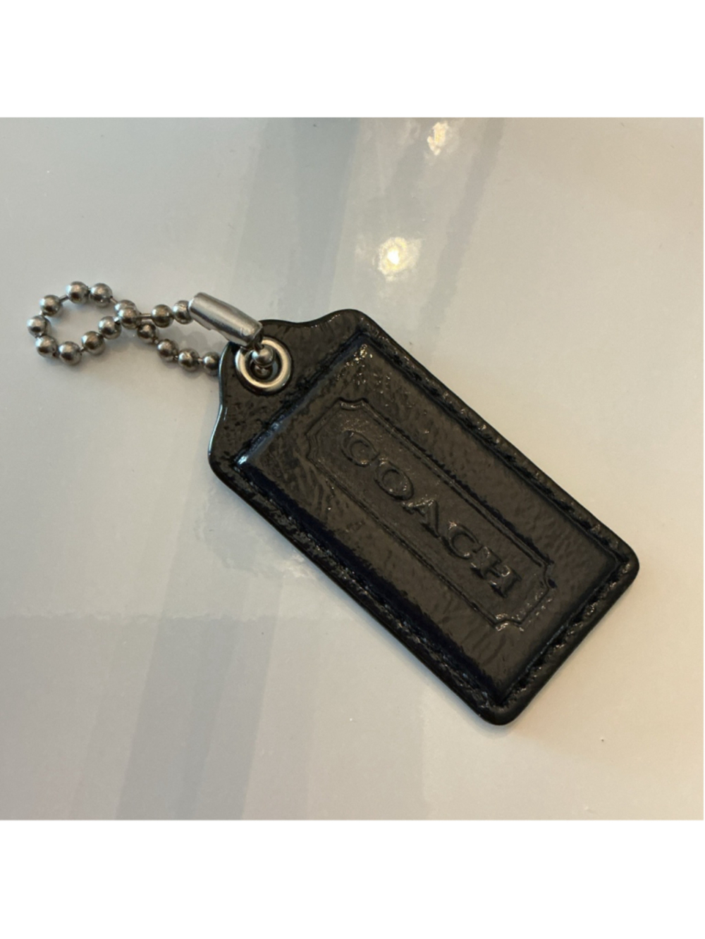 Coach Navy Bag Tag